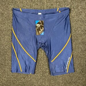 My Kilometre Swim Jammers NWT Mens XXL Blue Orange Training Performance Trunks